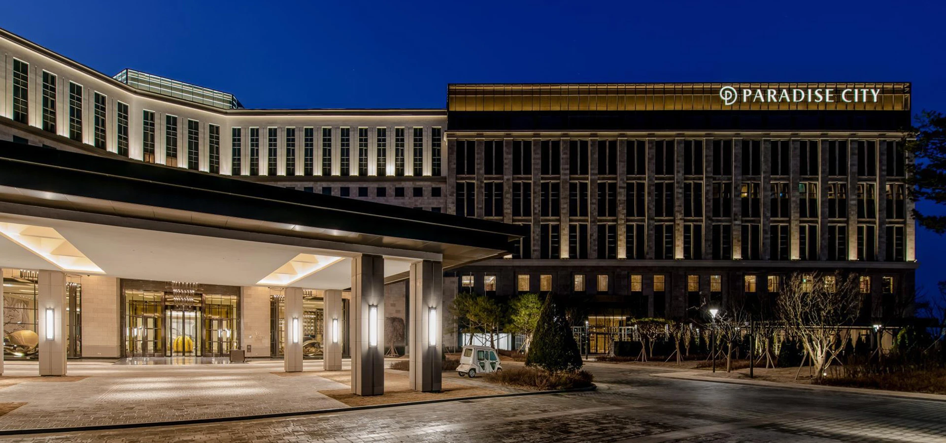 Natural limestone wall cladding supplied for a Korea architectural project
